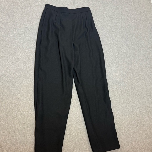 KARIN STEVENS EMERALD BLACK SET PANT SUIT FLOWERS VINTAGE SLEEVE SIZE 8 P NWT - Picture 4 of 12